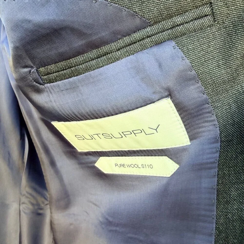Suitsupply Lazio Gray Single-Breasted Wool Sport Coat – Size 38